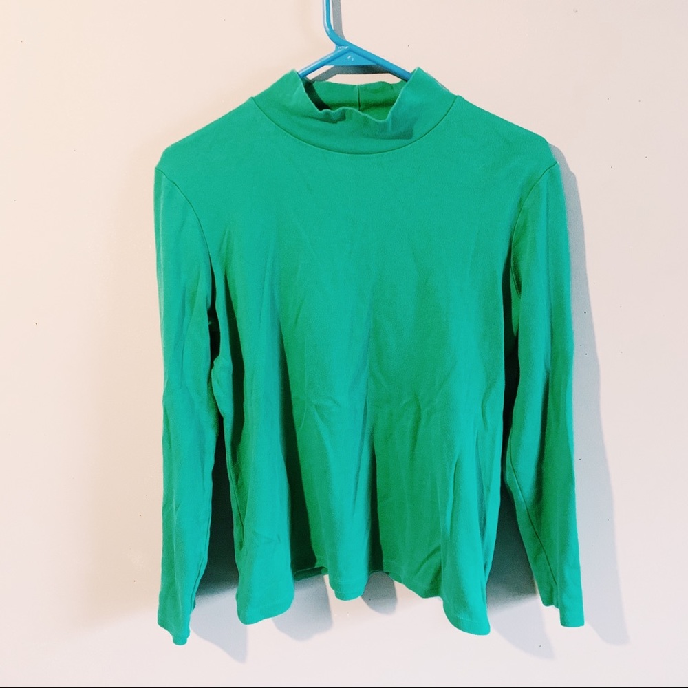 Green turtleneck